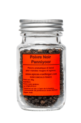 Photo du flacon du poivre noir Panniyoor Rœllinger