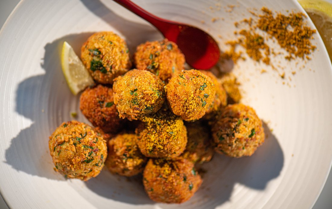 Photo de la recette de boulettes de morue avec de la poudre de curry japonais